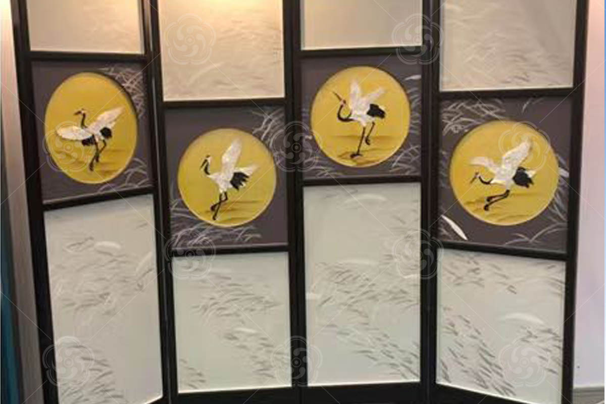 寶螺鑲嵌屏風(fēng)《舞》